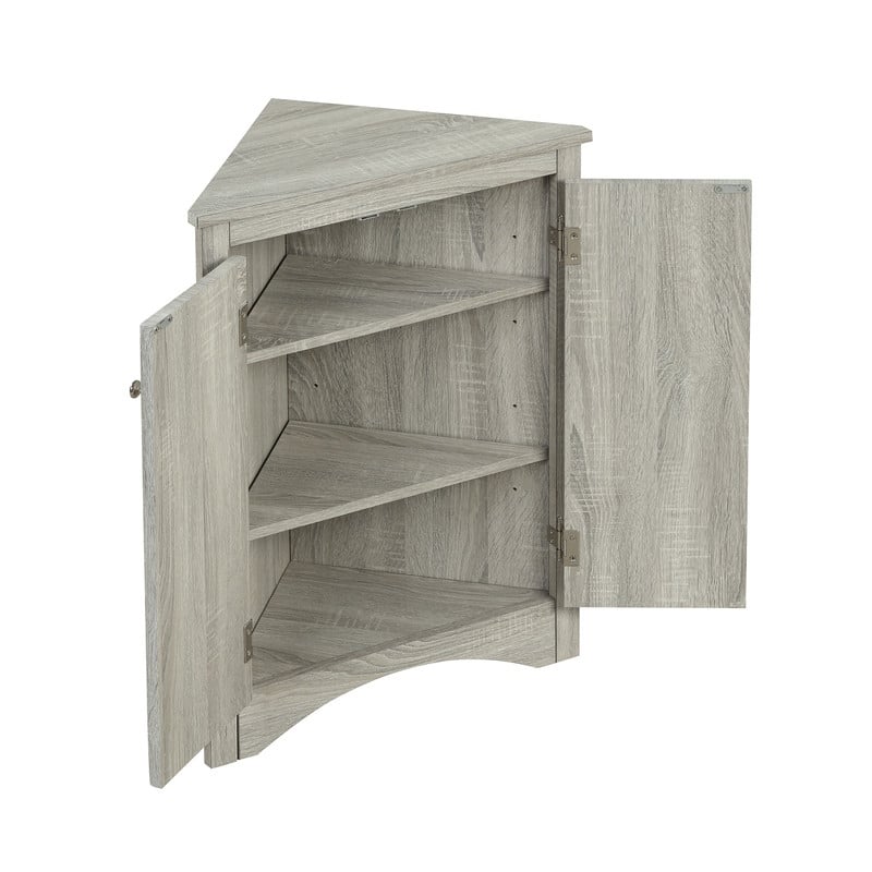 Triangle Bathroom Storage Cabinet with Adjustable Shelves