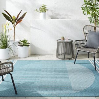 Livabliss Alfresco Outdoor Scandinavian Abstract Area Rug