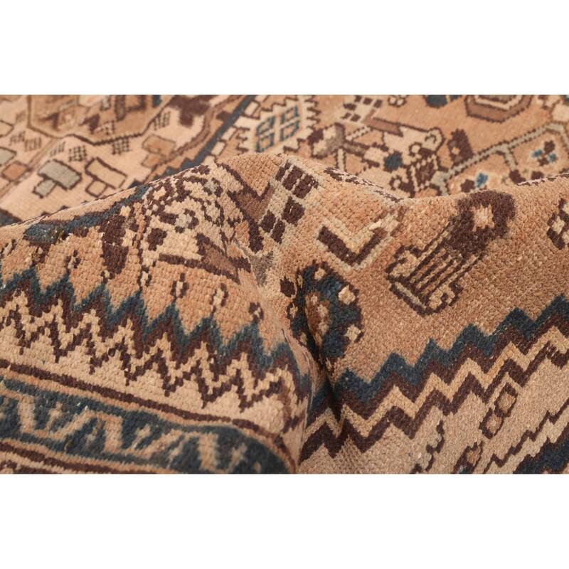 ECARPETGALLERY Hand-knotted Antalya Vintage Brown Wool Rug - 4'4 x 6'5