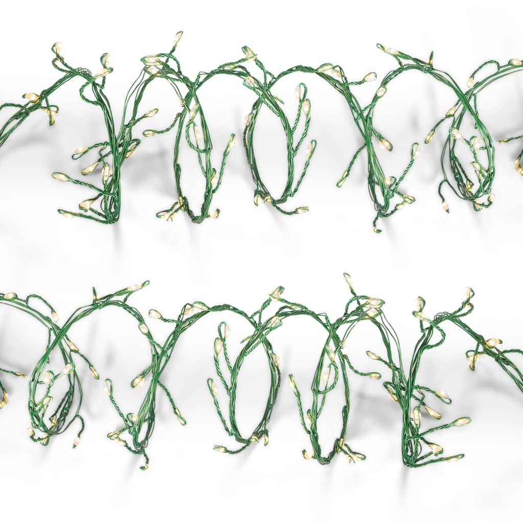 Set of 2 6 ft Electric Firecracker Garland with Warm White Lights