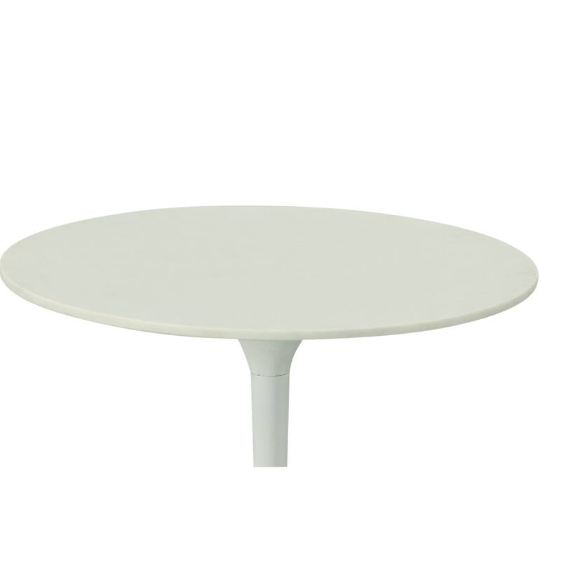 Carolina Living Enzo 30" Round Marble Top Dining Table