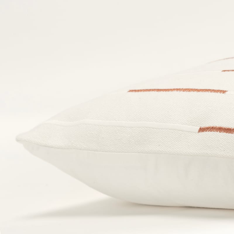 Rizzy Home Transitional Ivory Down Filled Decorative Pillow 20" x 20"
