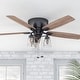 preview thumbnail 1 of 7, 52" Prominence Home Arthur Hugger/Low Profile Rustic Farmhouse Ceiling Fan, Espresso - 52