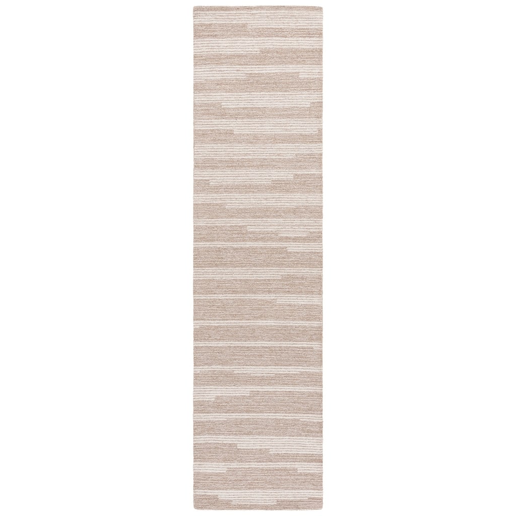 SAFAVIEH Handmade Ebony Mahnaz Modern Striped Wool Rug