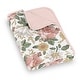 preview thumbnail 3 of 4, Sweet Jojo Designs Vintage Floral Boho Girl Toddler Weighted Blanket 5lbs for Kids -Pink & Green Bohemian, Shabby Chic Farmhouse