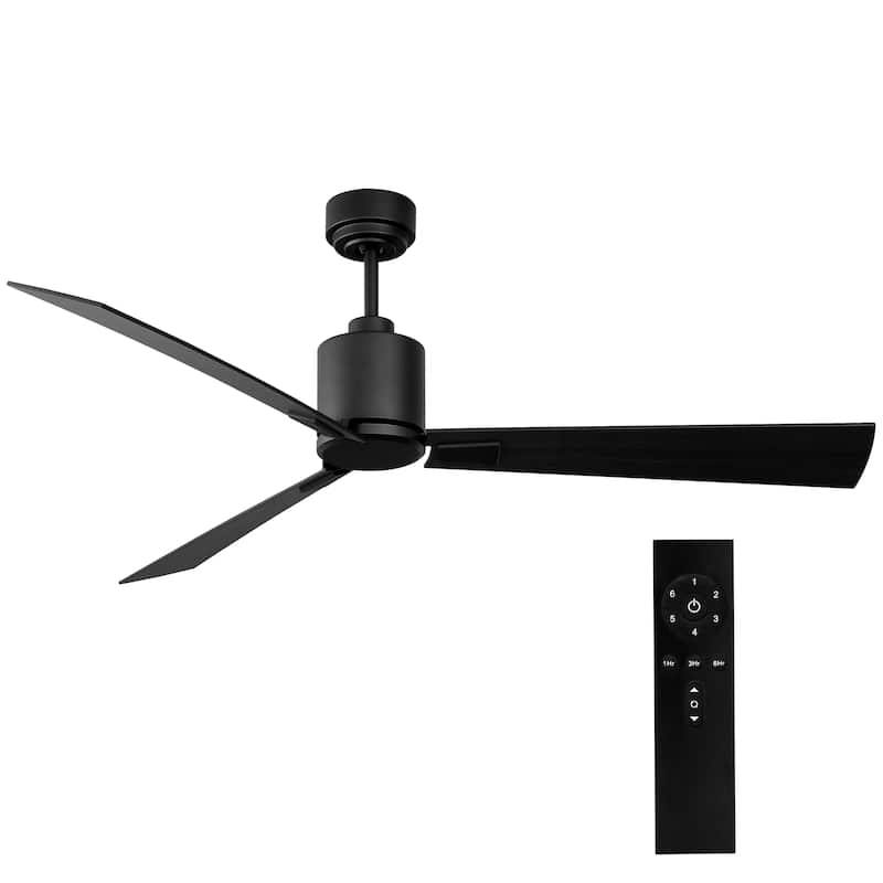 iLIVING 56" Quiet BLDC Indoor Ceiling Fan w/ Remote, 6 Speeds 6300 CFM - Black