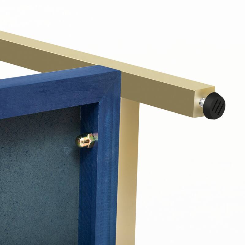 Entryway Console Table with Two Drawers,Navy