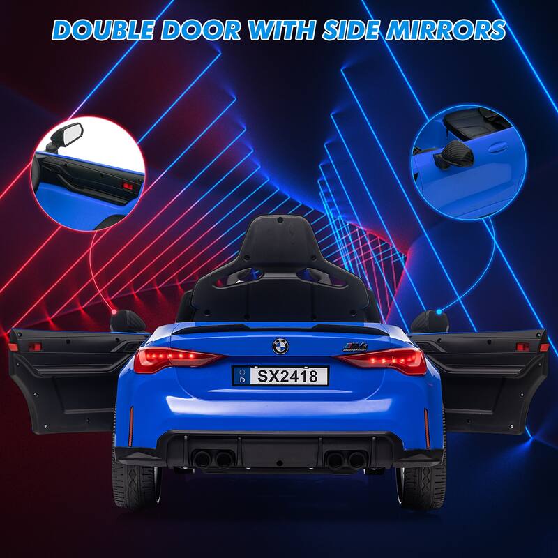 12V Ride On Car for Kids，Licensed BMW M4 Battery Powered Vehicle Car