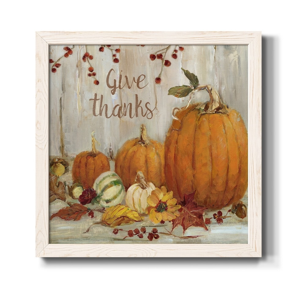 Pumpkin Patch Give Thanks-Premium Framed Canvas - Ready to Hang