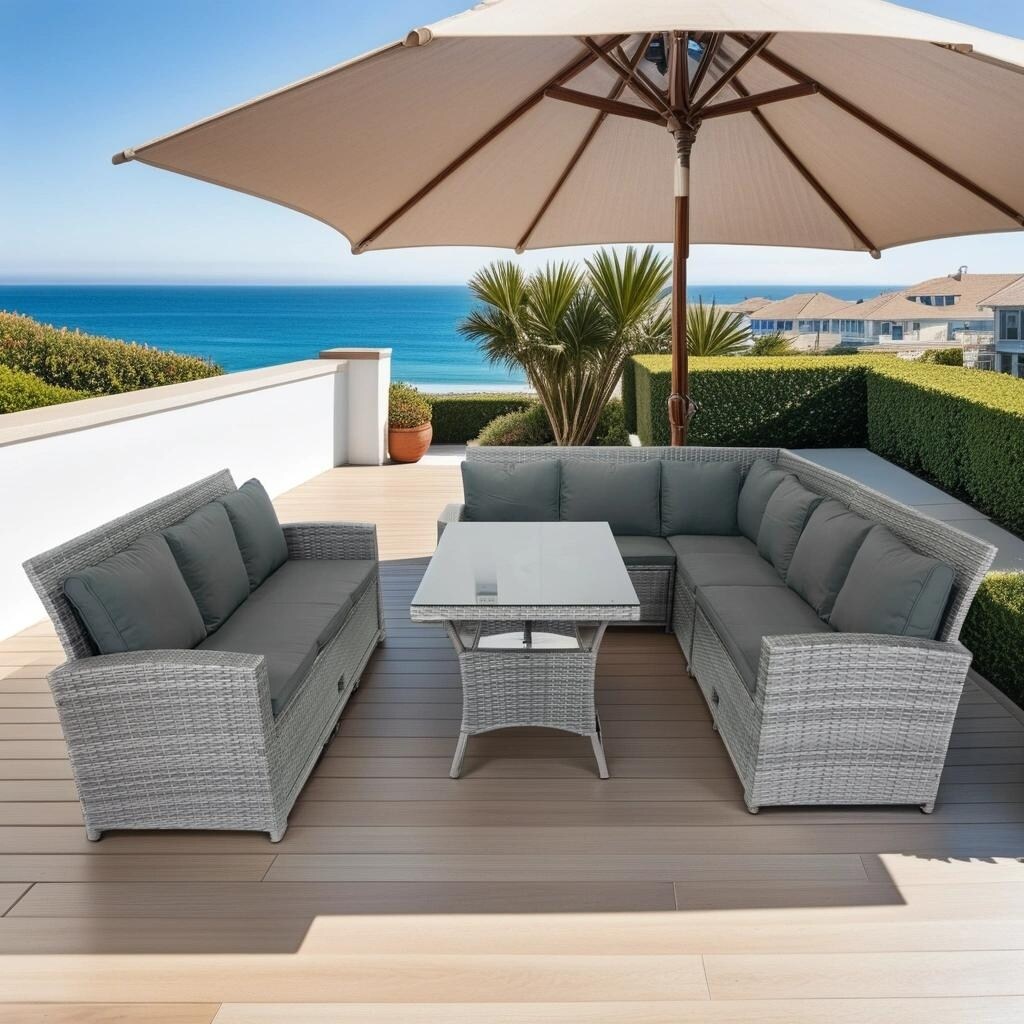 Outdoor sectional with storage for cushions cheap