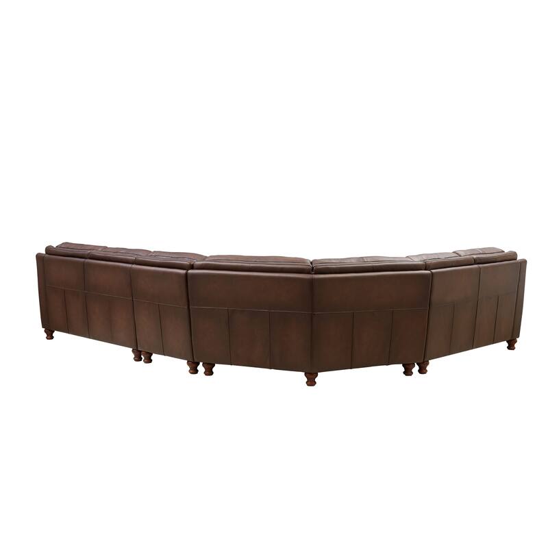 Hydeline Belfast Top Grain Leather Symmetrical Sectional