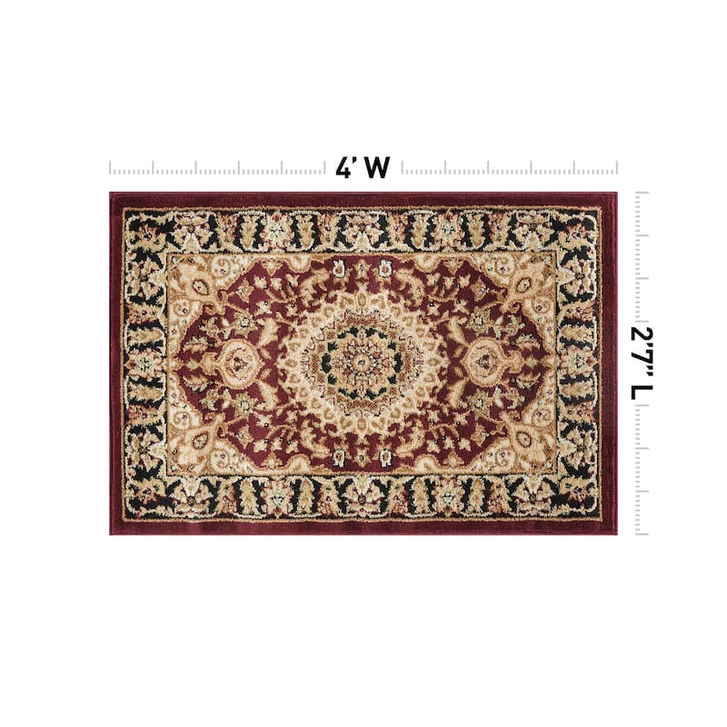 World Rug Gallery Traditional Oriental Medallion Area Rug