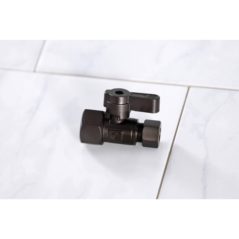 Kingston Brass 1/2" FIP X 3/8" OD Comp Straight Stop Valve