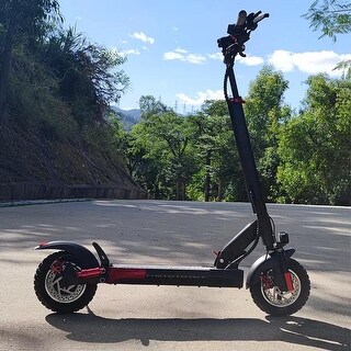 TACTIEN DT10 Foldable Off-Road Electric Scooter - 43 MPH, 50 Mile Range, 3300W Dual Motor, 10" Tires