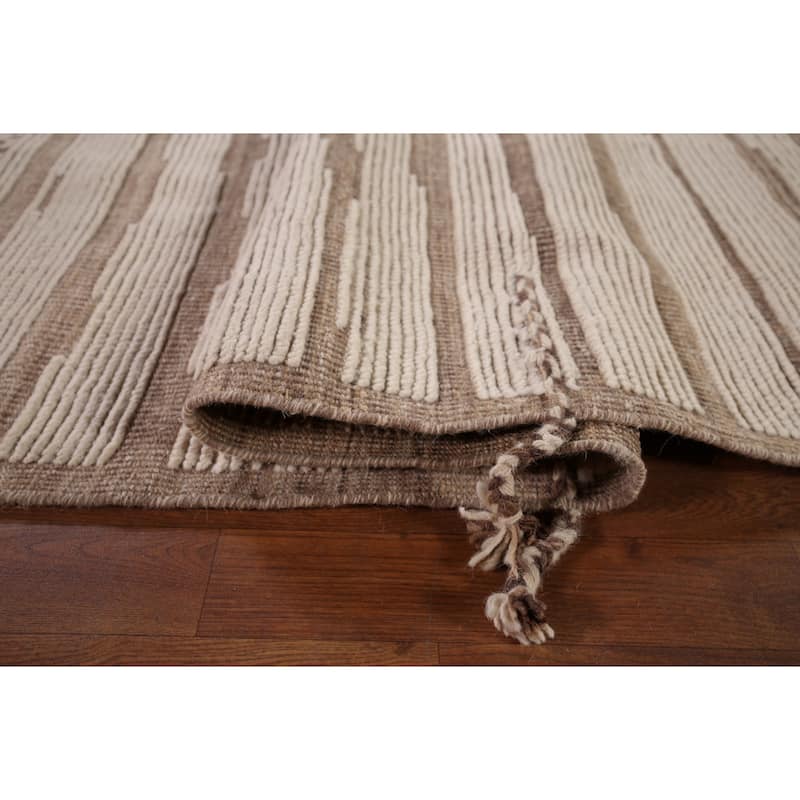 Moroccan Large Abstract Area Rug Handmade Wool Carpet - 9'9"x 14'7"