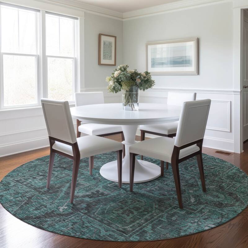 Dafi Oriental Weather Resistant Heritage-Inspired Outdoor Rug