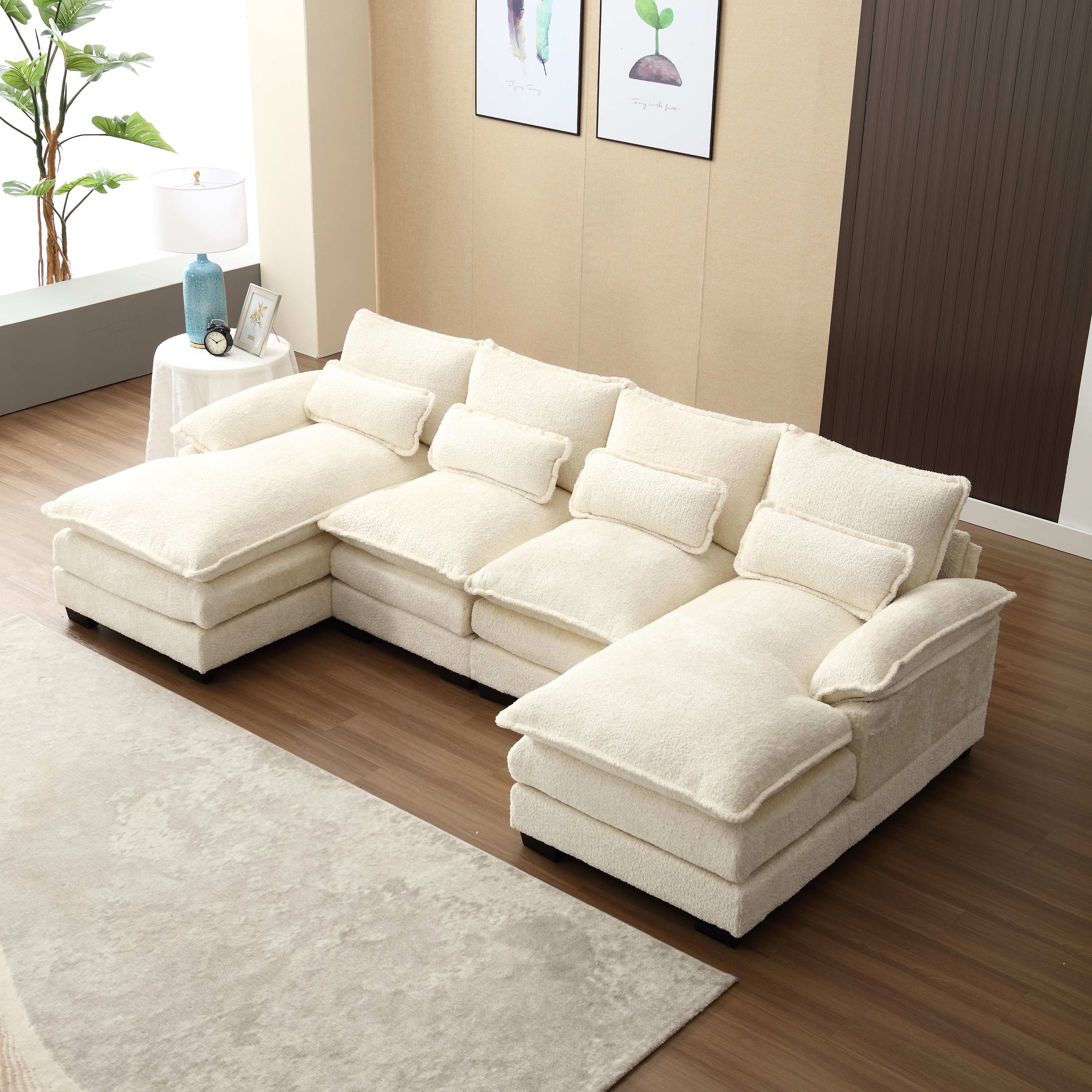 Cloud u top shaped sectional