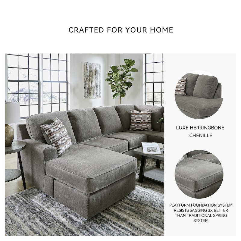 Signature Design by Ashley O'Phannon Putty 2-Piece Sectional with Chaise - 125"W x 86"D x 38"H