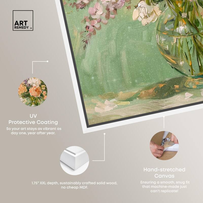 Vase and Greenery Canvas by Art Remedy