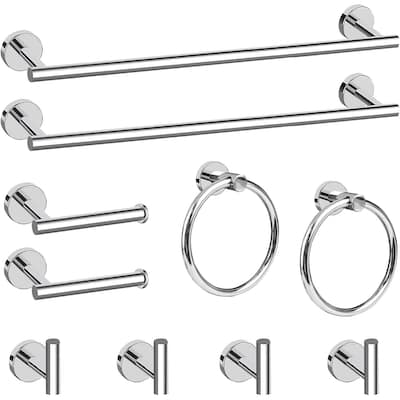 10-Piece Bathroom Hardware Set, Durable SUS304 Stainless Steel Accessories Set