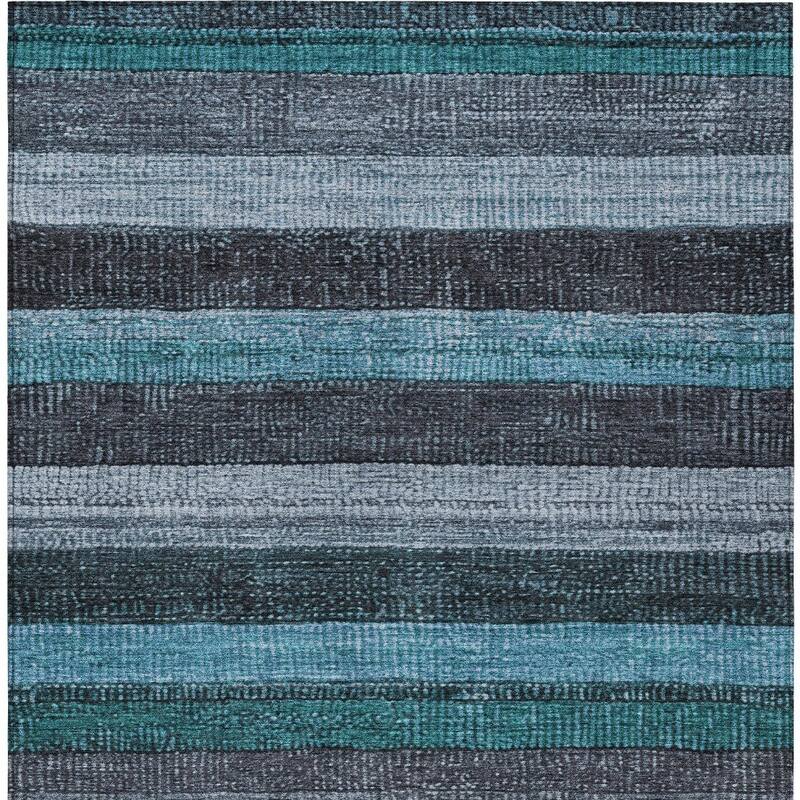 HomeRoots Striped Transitional Rectangle Outdoor Rug
