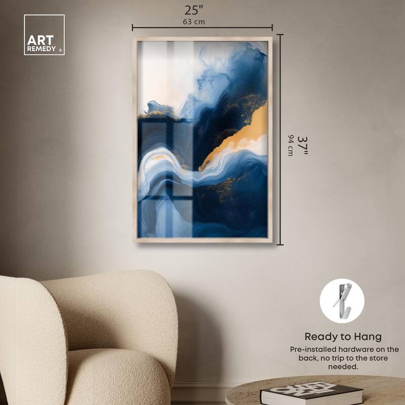Blue Deep III Shadowbox by Art Remedy