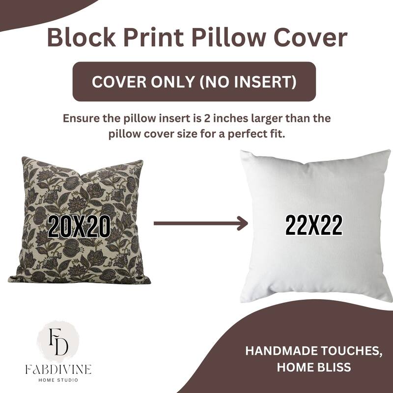 Fabdivine Floral Throw Fall Summer Décor Pink Pillow Cover Handmade Linen, for Farmhouse Guest Room or Couch, Custard Apple