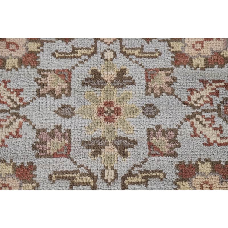 Heriz Serapi Oriental Octagon Rug Handmade Wool Carpet - 6'0"x 5'10"
