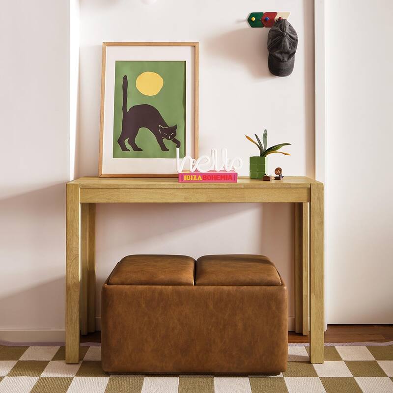 Mopio Logan 45" Solid Wood Console Table, Entryway Table, Sofa Table behind the Couch, Farmhouse Console Table for Living Room