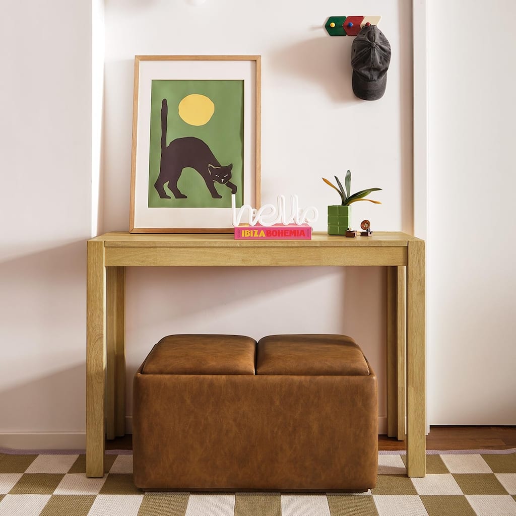 Mopio Logan 45" Solid Wood Console Table, Entryway Table, Sofa Table behind the Couch, Farmhouse Console Table for Living Room