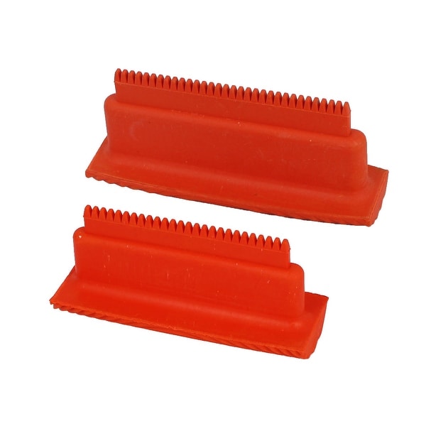 Unique Bargains MS21 Household Wall Art Paint Rubber Wood Graining DIY Tool Set Red 2 in 1