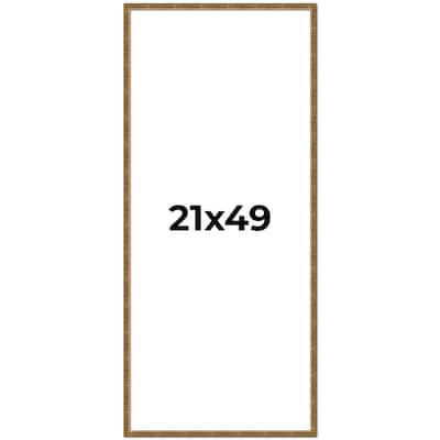 21x49 Frame Gold Solid Wood Picture Frame - Complete Modern Photo