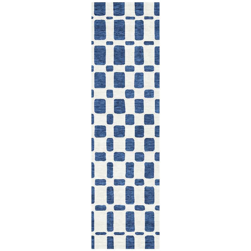 Machine Washable Indoor/ Outdoor Chantille Contemporary Geo Rug