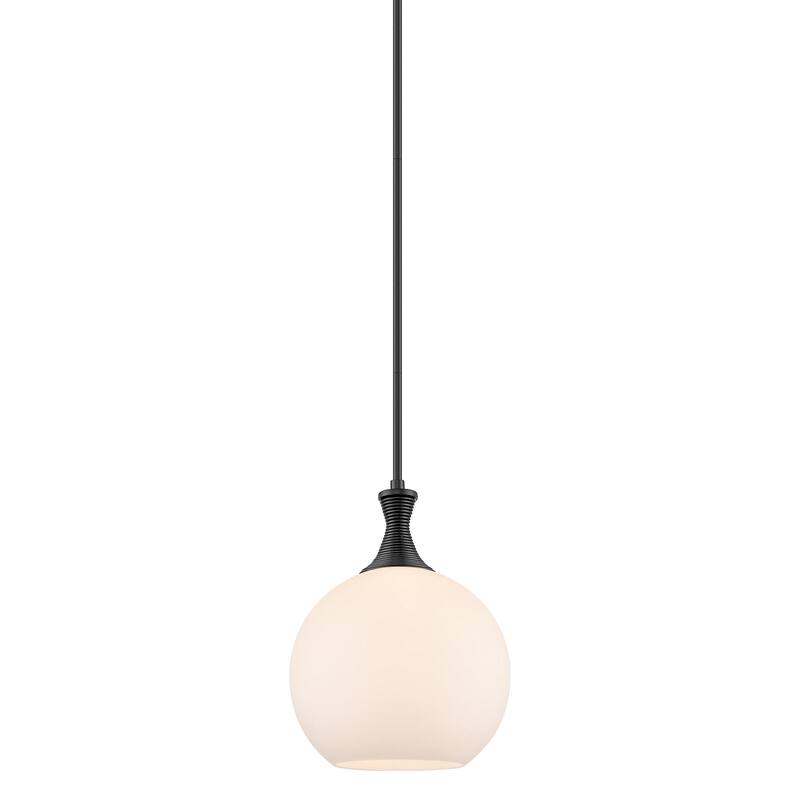 Innovations Lighting 415-1S-14-10 Astor Pendant Astor 10" Wide Pendant - Matte Black / Matte White