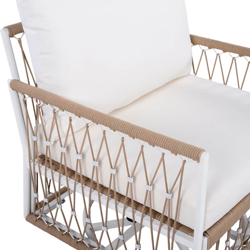 Christopher Knight Home - Amarantha 360° Swivel Bohemian Steel Outdoor Lounge Chair(Set of 2)