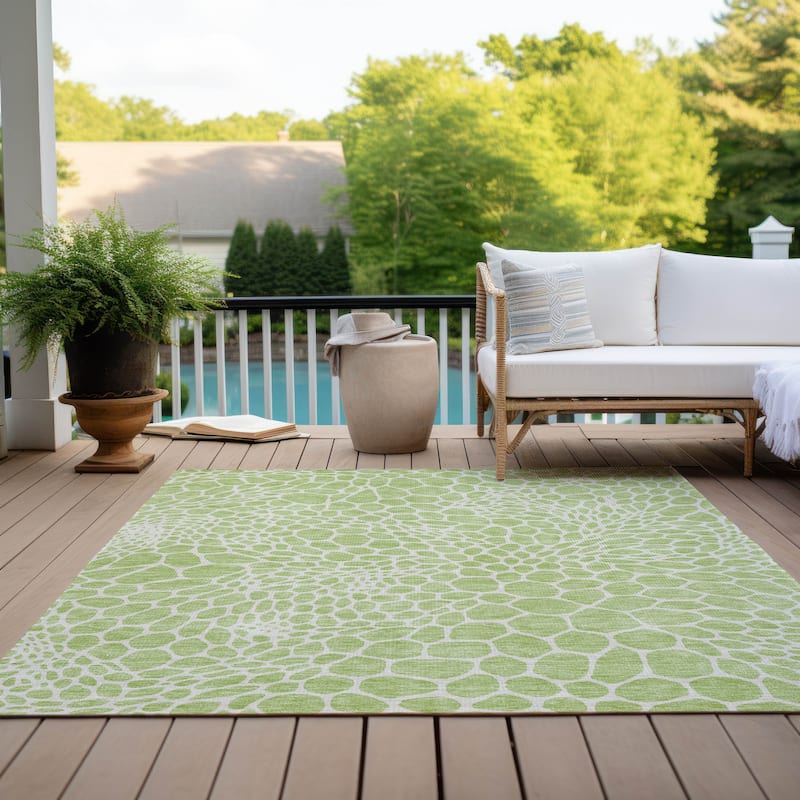 Machine Washable Indoor/ Outdoor Chantille Animal Print Rug