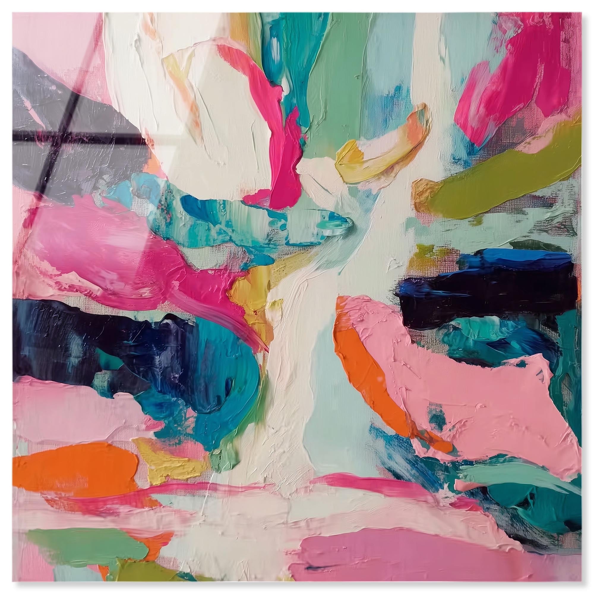 Swirl of Colors II Pink Wall Decor Acrylic Print by Art Remedy