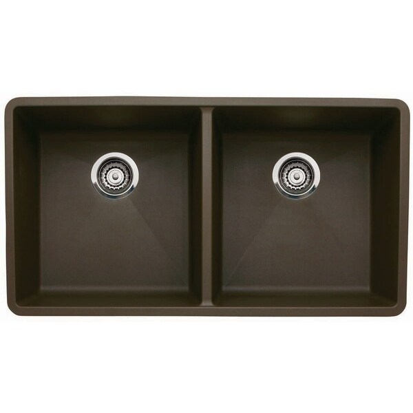 Blanco 516322 Precis 29 3 4 Silgranit Granite Composite Undermount Equal Double Bowl Kitchen Sink Anthracite