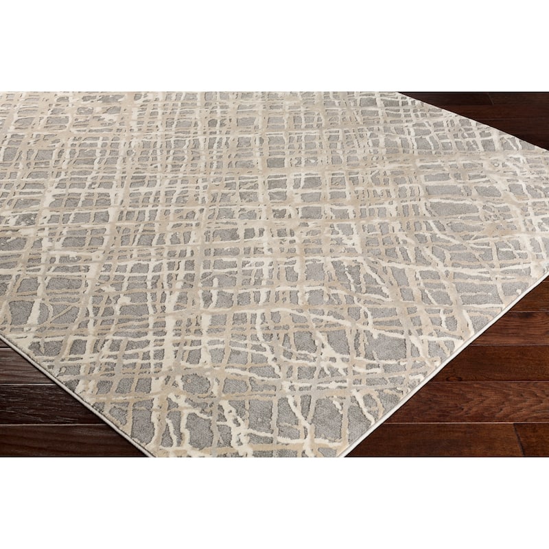 Livabliss Dalha Contemporary Grey/Khaki Area Rug