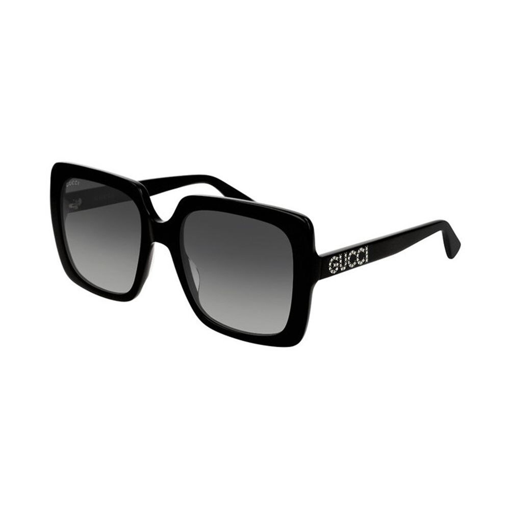 Shop Gucci Square Swarovski Logo Sunglasses Black One Size Overstock 31491334