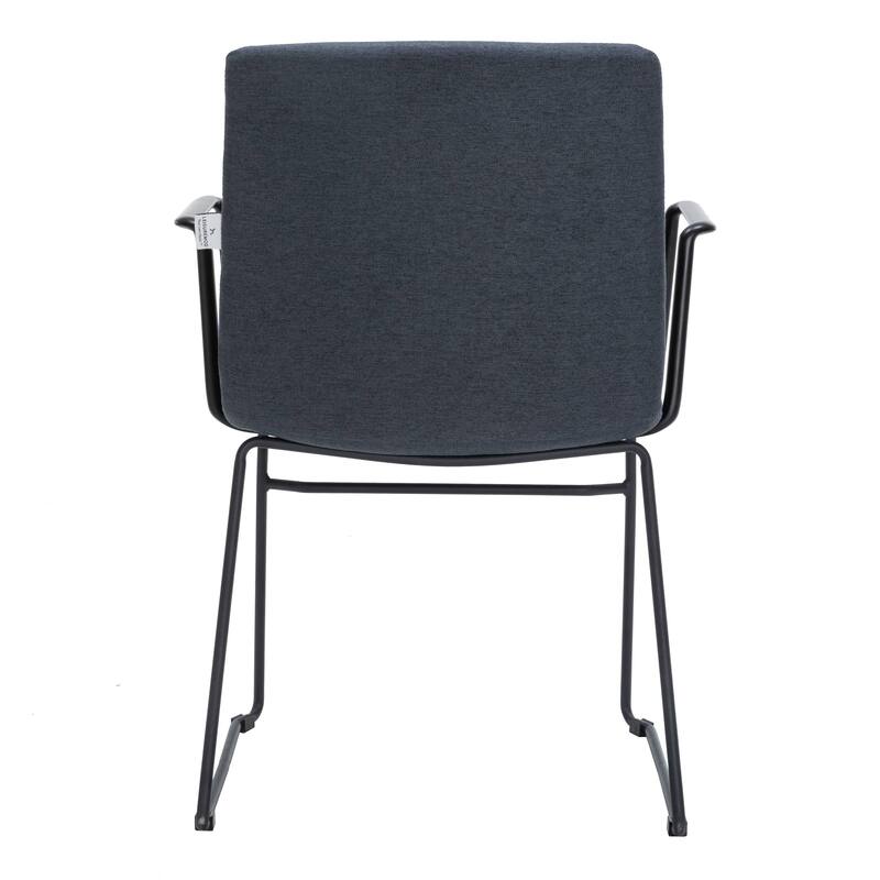 Zylar Ergonomic Guest Chair with Leather, Stainless Steel Base, High-Density Foam, Modern Design for Office or Waiting Room