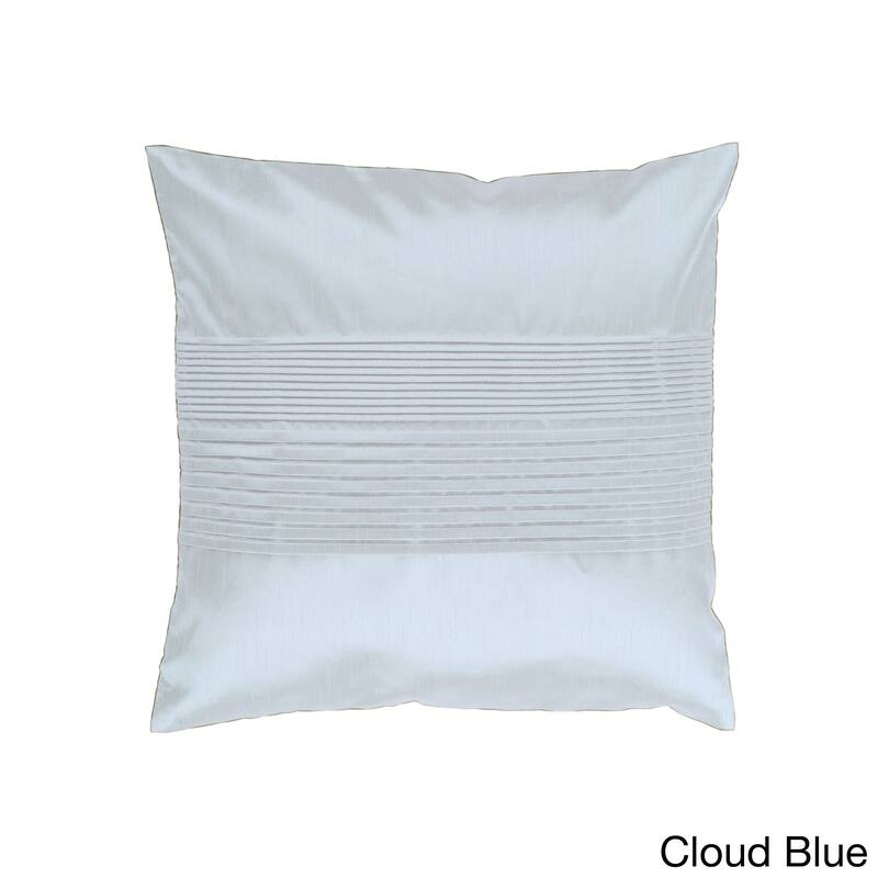 Livabliss Hind Decorative 18-inch Shiny Square Pleated Throw Pillow
