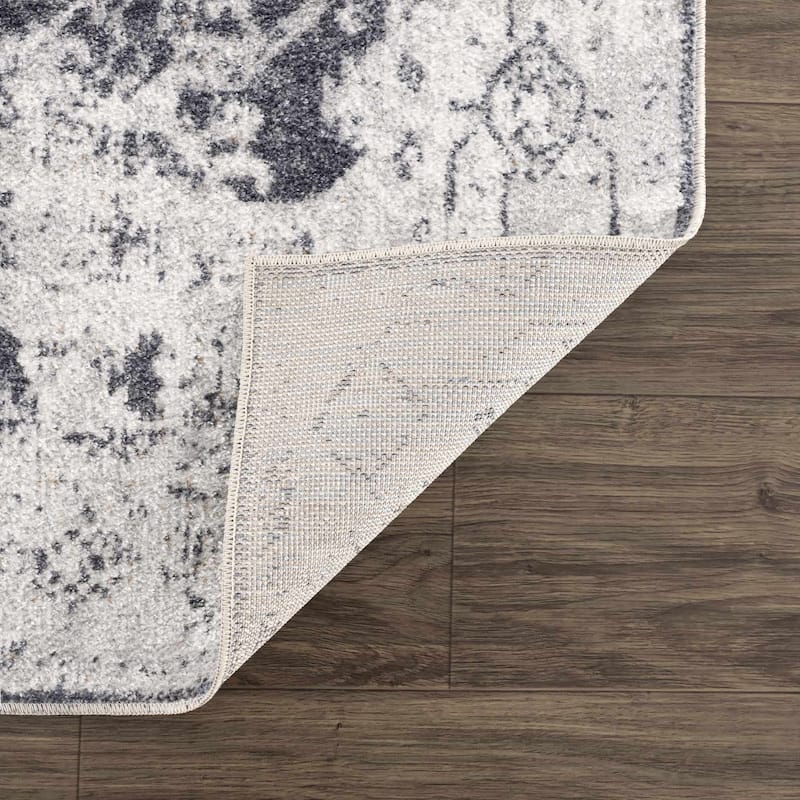 Hauteloom Manhattan Machine Washable Oriental Persian Medallion Vintage Distressed Area Rug