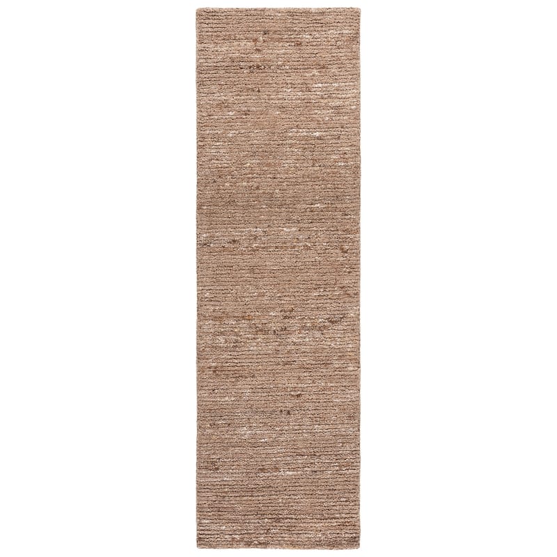 SAFAVIEH Handmade Earthly Treasure Ploumi Traditional Wool Rug - 2'3" x 8' Runner - Brown