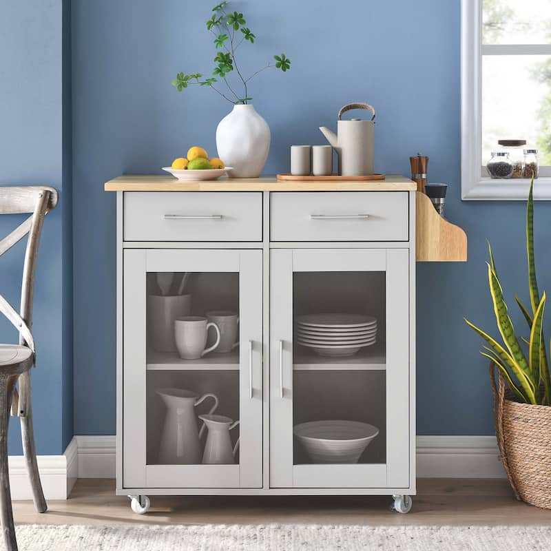 Cuisine Kitchen Cart - Light Gray Natural