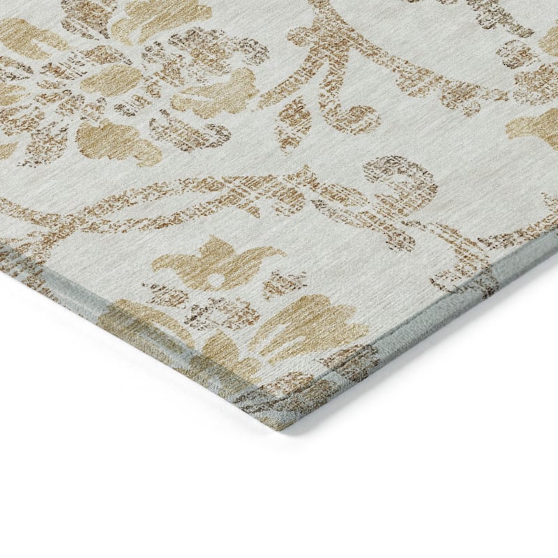 HomeRoots Floral Traditional Rectangle Outdoor Rug