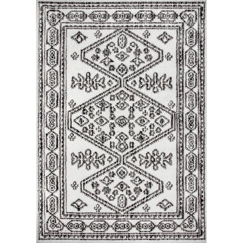 Nuloom Transitional Fading Mayen Cruz Andina Geo Border Print Area Rug