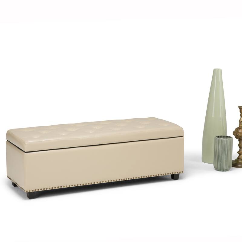 WYNDENHALL Springfield 48 inch Wide Rectangle Storage Ottoman