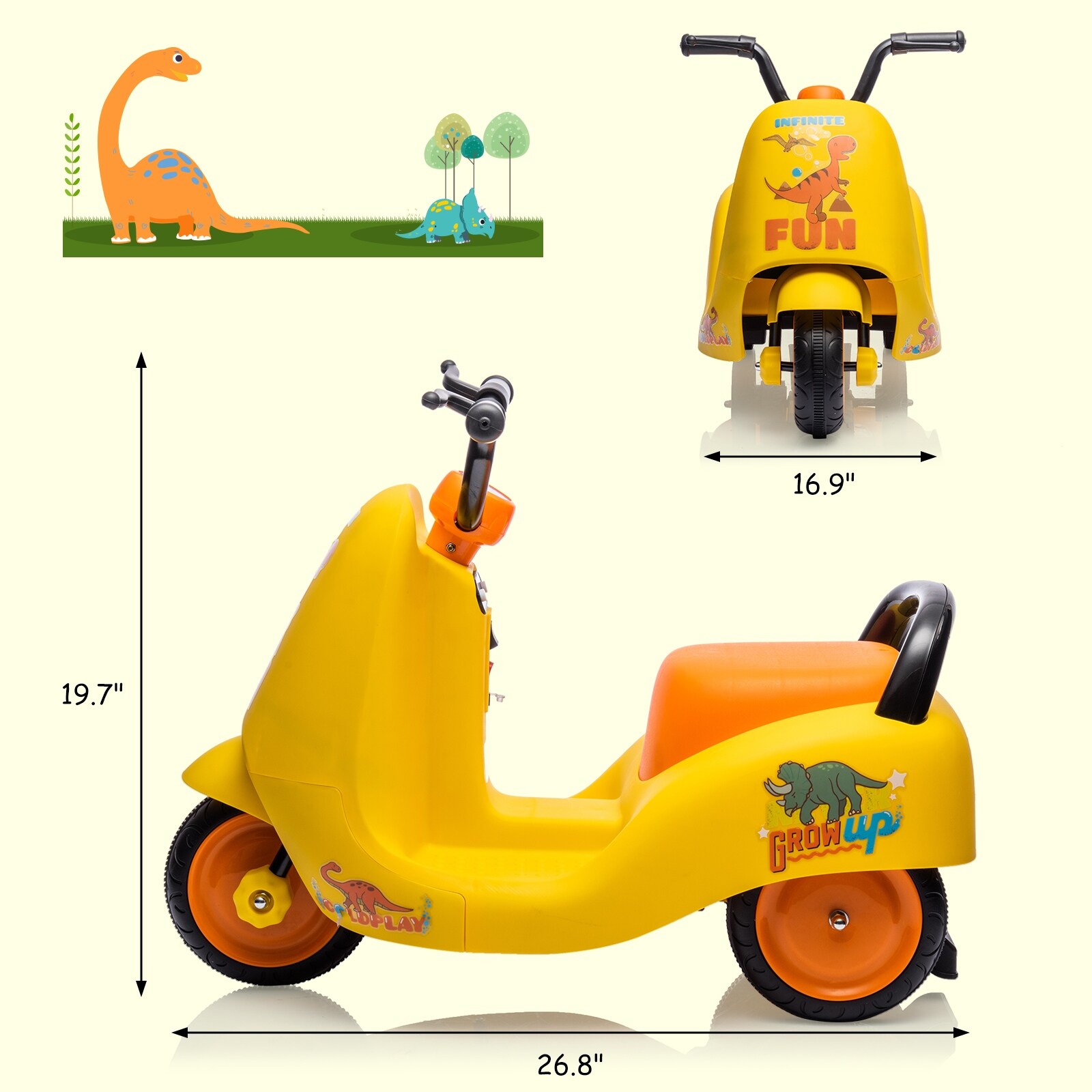 6V Kids Ride On Motorcycle Battery Powered Electric Toy with