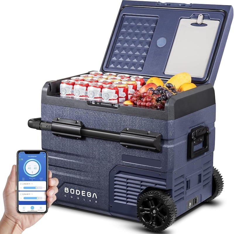 BODEGA Car Refrigerator,Dual Zone Cooler,Temp Independent,APP Control